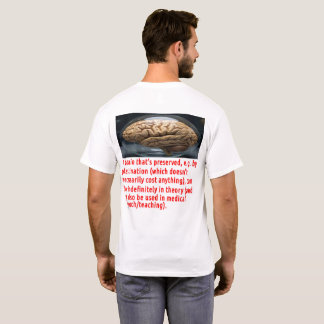 Camiseta Mensaje de preservación del cerebro (esferoide)