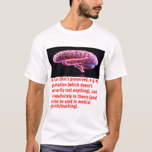 Camiseta Mensaje de preservación del cerebro (luminoso)