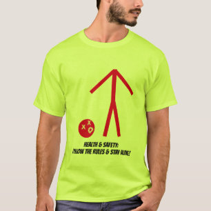 Camiseta Mensaje de salud y seguridad en un
