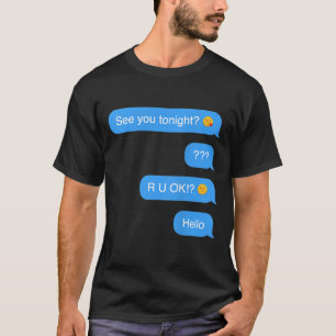 Camiseta Mensaje de texto alojado Divertido Halloween