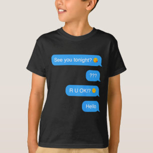 Camiseta Mensaje de texto fantasma divertido Halloween