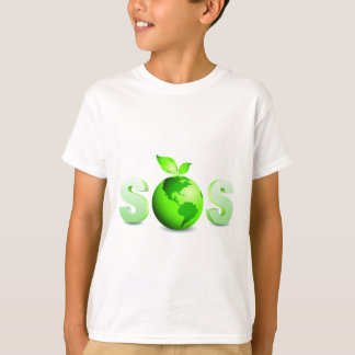 Camiseta Mensaje del Día de la Tierra de la tierra verde