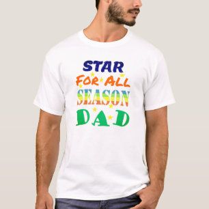 Camiseta Mensaje del Día del Padre Estrella para Todas las