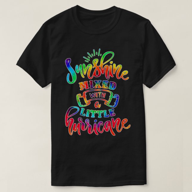 Camiseta Mensaje Divertido Positivo Sol Con Pequeña Lluvia (Diseño del anverso)