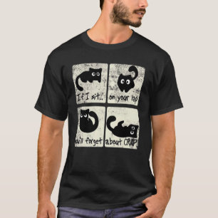 Camiseta Mensaje edificante para dueños de gatos Si me sien