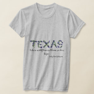 Camiseta Mensaje esperanzador de Texas Bluebonnet