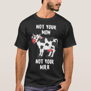 Camiseta Mensaje Gráfico de Vaca para Veganos para Animales