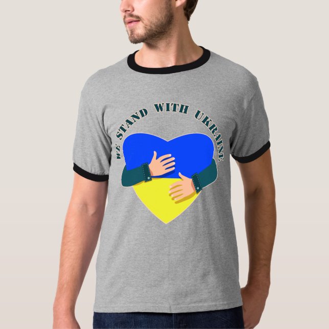 Camiseta Mensaje inspirador Apoyamos a Ucrania T-Shir (Anverso)