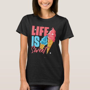 Camiseta Mensaje Inspirador de crema de hielo suave para Sh