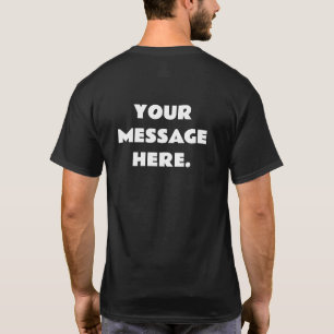 Camiseta Mensaje personalizado atrás Agrega tu texto aquí