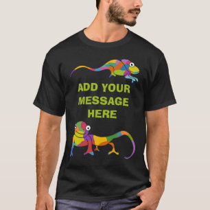 Camiseta Mensaje Personalizado Chameleons Gráfico