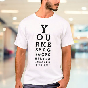 Camiseta Mensaje Personalizado Divertido Test de Vista Gráf