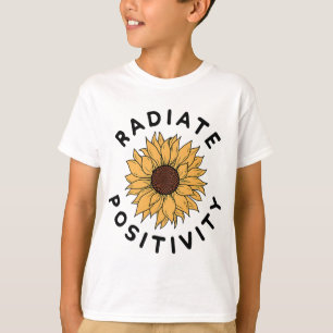 Camiseta Mensaje positivo de girasol positivo para el cordó