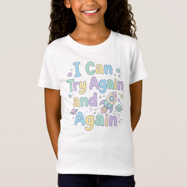 Camiseta Mensaje Positivo para Pequeños Logradores Persiste (Anverso)