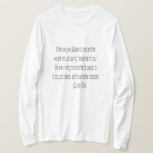 Camiseta Mensaje Salaam T-Shirt (Anverso del diseño)