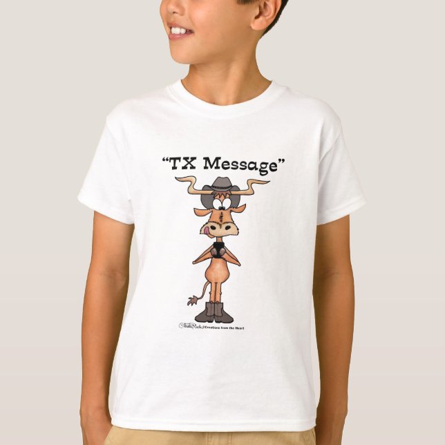 Camiseta Mensaje TX de Longhorn (Anverso)
