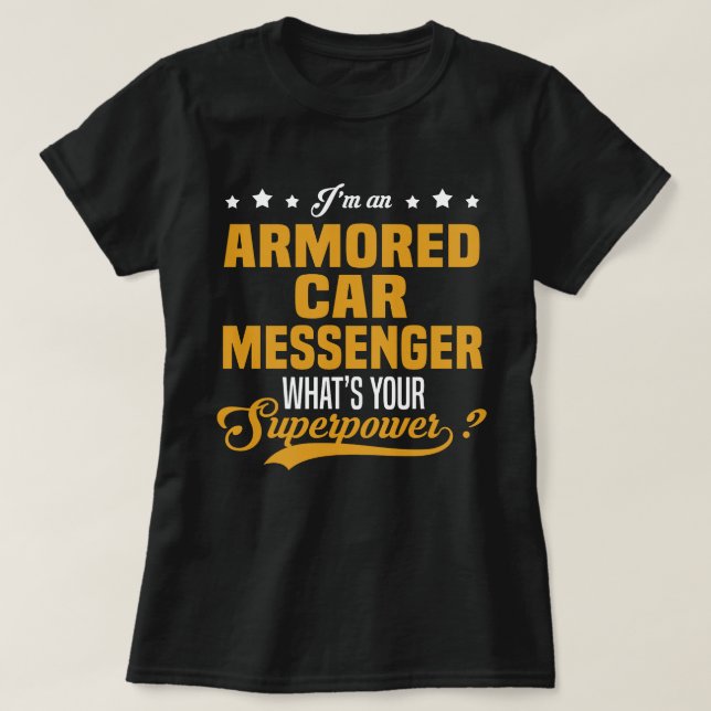 Camiseta Mensajero de coche blindado (Diseño del anverso)