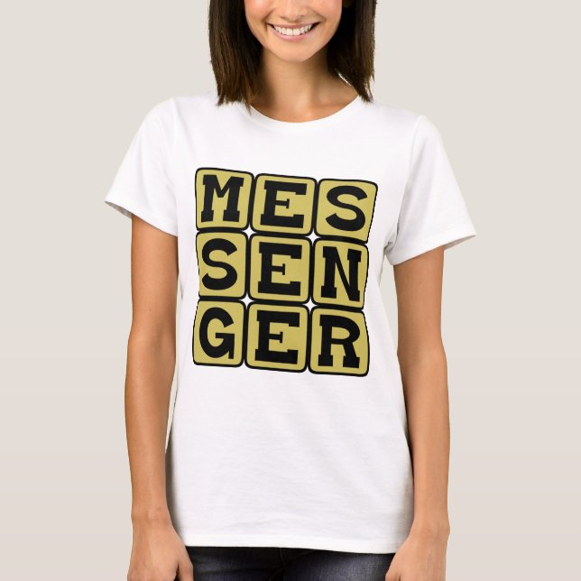 Camiseta Mensajero, Uno Que Entrega (Anverso)