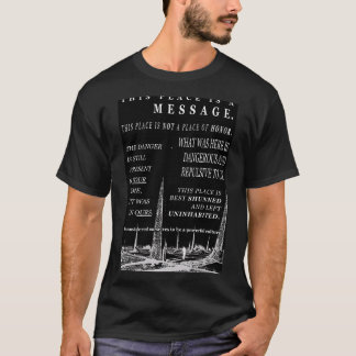 Camiseta mensajes de advertencia de residuos nucleares de l
