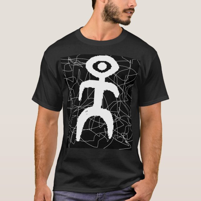 Camiseta Mensch en blanco y negro (Anverso)