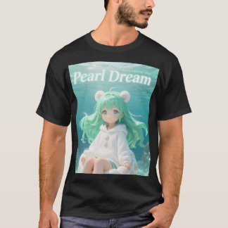 Camiseta Menta Acuática: Chica Kawaii Submarina con Capucha