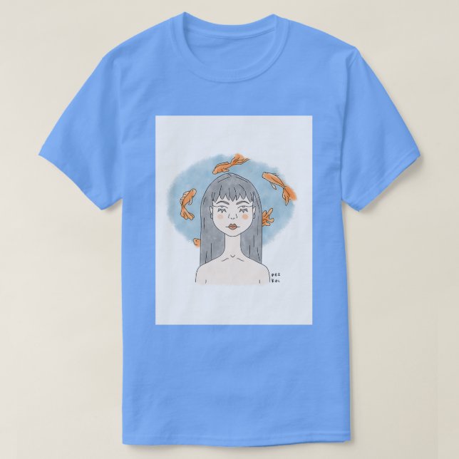 Camiseta Mental Aquarius Fish Chica Mermaid (Diseño del anverso)