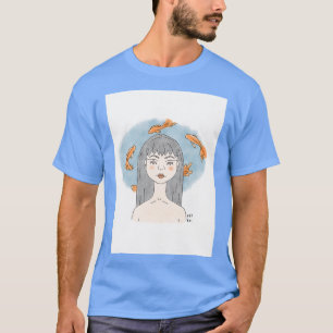 Camiseta Mental Aquarius Fish Chica Mermaid