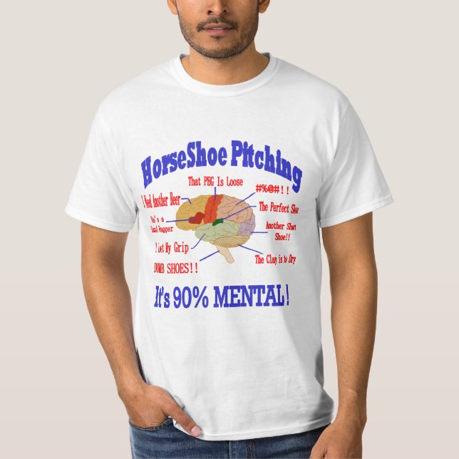 Camiseta mental del valor de las herraduras el 90% (Anverso)