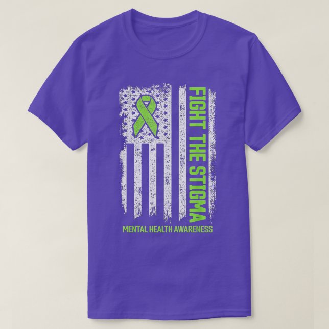 Camiseta Mental Health Awareness  Fight the Stigma Mental H (Diseño del anverso)