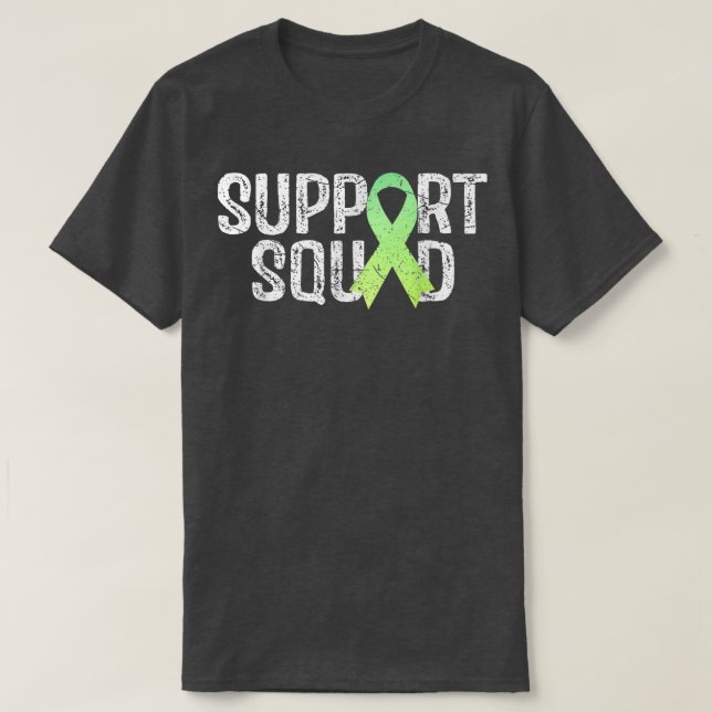 Camiseta Mental Health Awareness Green Ribbon Support Squad (Diseño del anverso)