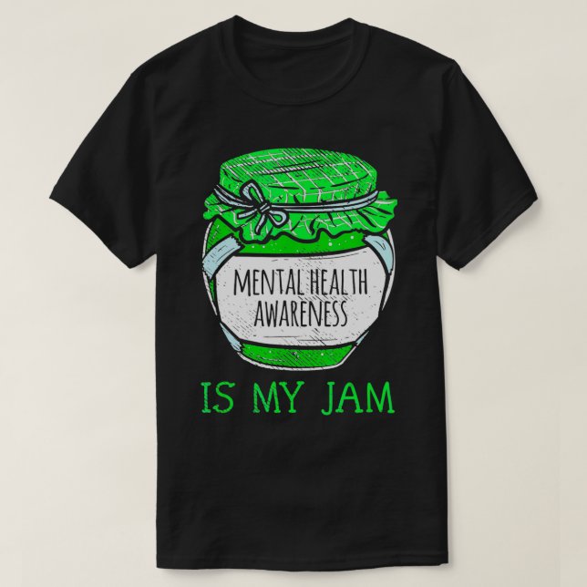 Camiseta Mental Health Awareness is My Jam s Human Brain fa (Diseño del anverso)