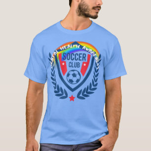 Camiseta Mental Health Awareness LGBTQ Soccer Rainbow Pride