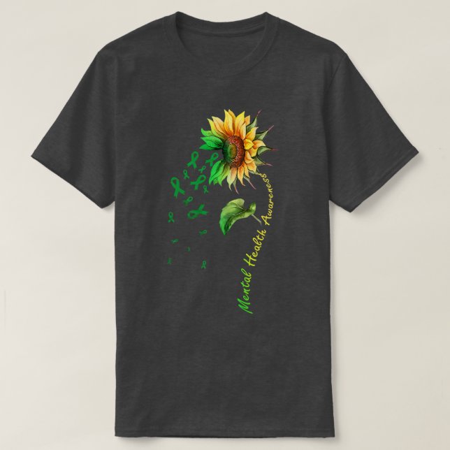 Camiseta Mental Health Awareness Sunflower Premium  (Diseño del anverso)