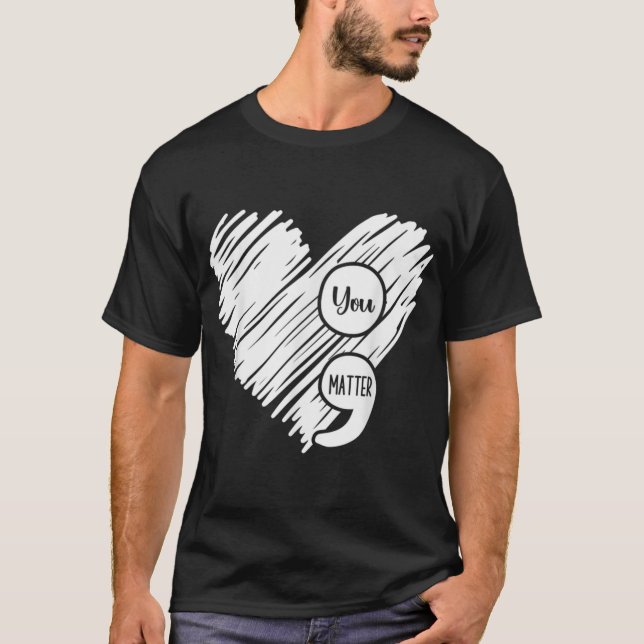 Camiseta Mental Health Awareness Week Semicolon Suicide Pre (Anverso)