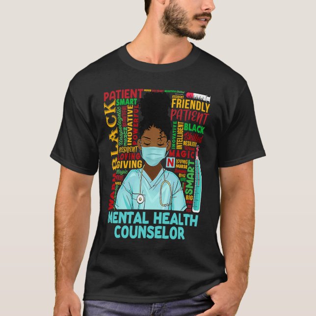 Camiseta Mental Health Counselor African Women Black Histor (Anverso)