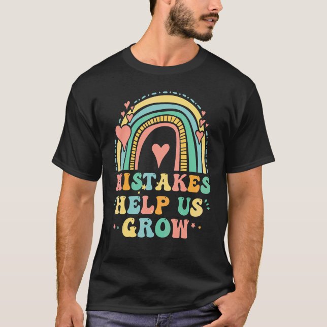 Camiseta Mentalidad De Crecimiento Divertida Positiva Retro (Anverso)