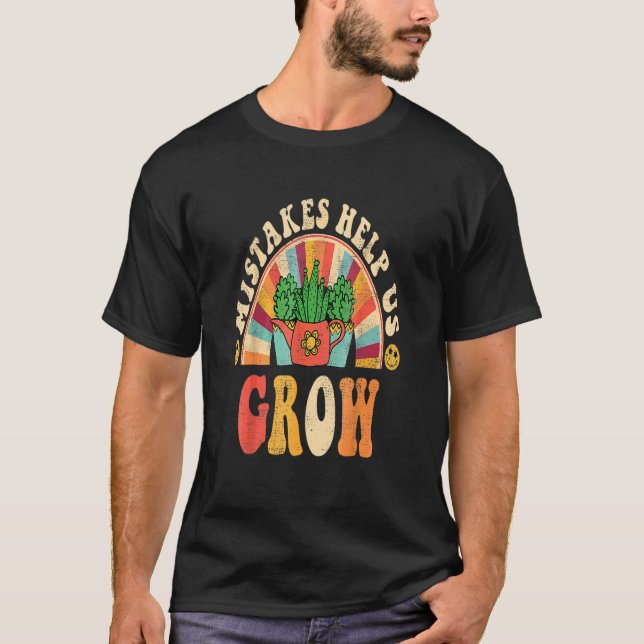 Camiseta Mentalidad de Crecimiento Divertida Positiva Retro (Anverso)