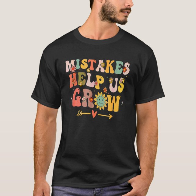 Camiseta Mentalidad de Crecimiento Divertida Positiva Retro (Anverso)