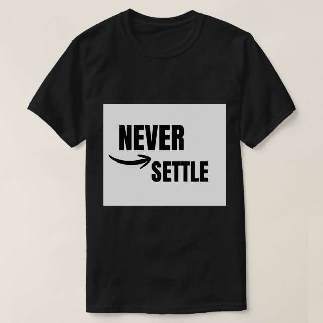 Camiseta Mentalidad de Éxito Motivacional Nunca Conformarse (Diseño del anverso)