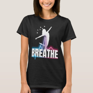 Camiseta Mentalidad de la silueta de la mujer, meditación,