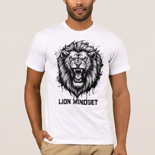 Camiseta Mentalidad de León Gráfica de León Poderosa Animal