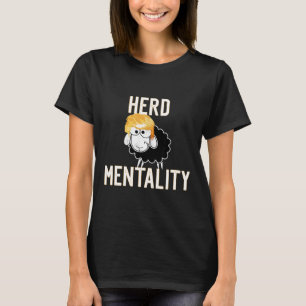 Camiseta Mentalidad de manada Graciosa oveja sarcástica