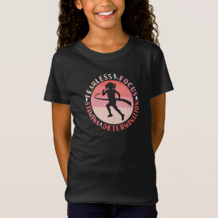 Camiseta Mentalidad de niñas corriendo - Corredora intrépid