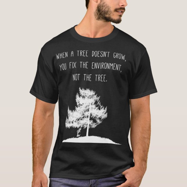Camiseta Mentalidad del árbol del cambio climático del cale (Anverso)