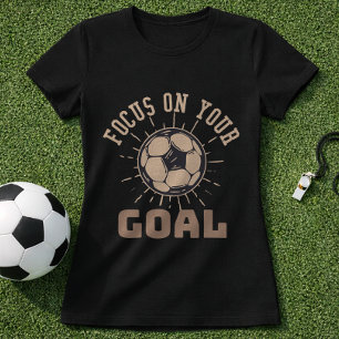 Camiseta Mentalidad Enfócate En Tu Meta Motivación De Fútbo