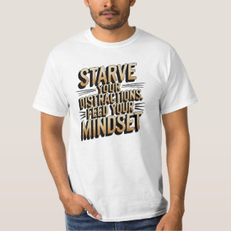 Camiseta Mentalidad, Hambre Tus Distracciones, Motivación