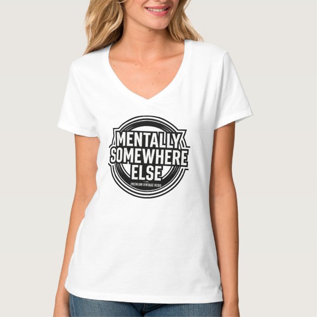 Camiseta MENTALLY SOMEWHERE ELSE - Vintage Streetwear (Anverso)