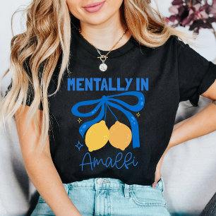 Camiseta Mentalmente en Amalfi Lindo Italia Azul Coqueta Li