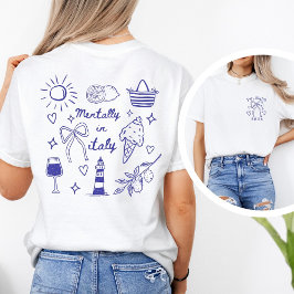 Camiseta Mentalmente en Italia Coqueta Lazo Destino Persona
