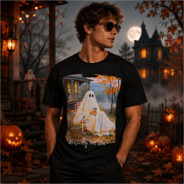 Camiseta Mentalmente estoy aquí, divertido fantasma de otoñ